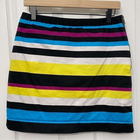 Worthington Striped Pencil Skirt Multicolor Size 6 Side Zip - Picture 1 of 13